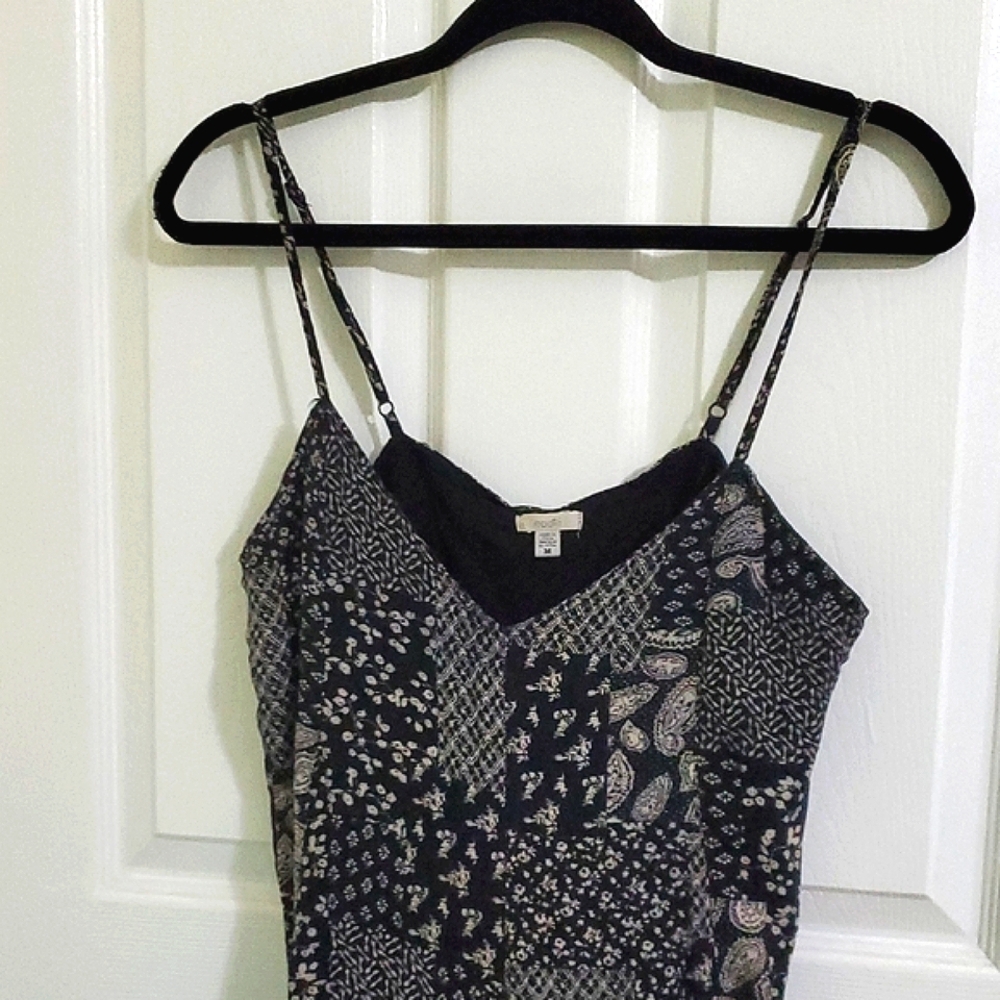 Uo Ecote Black Patchwork Spaghetti Strap Lace Sum… - image 2